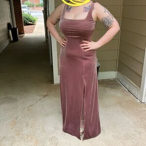 Birdy Grey Dusty Rose Velvet Bridesmaid Gown - Size M - Worn Once!